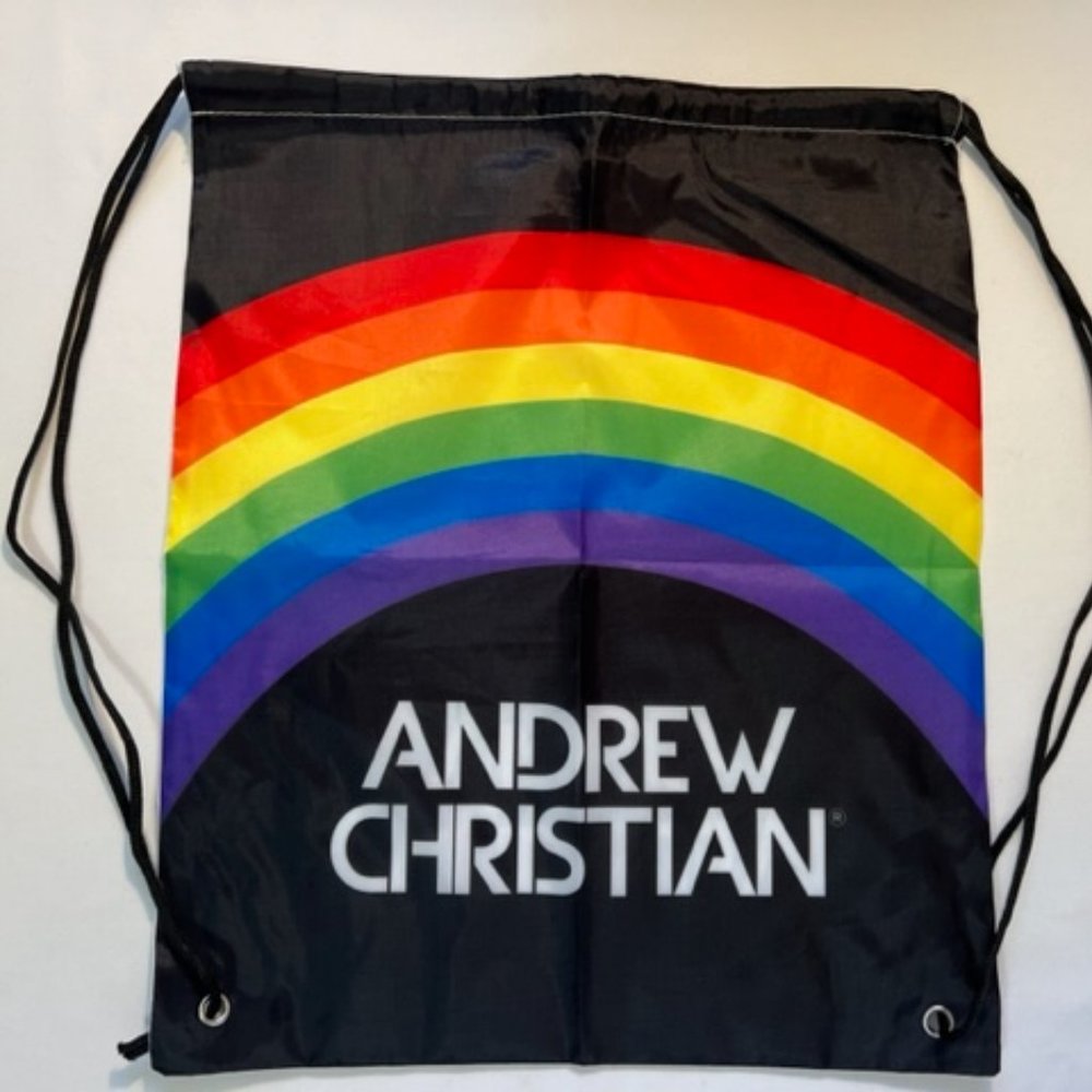 Andrew Christian - PRIDE Rainbow Drawstring Back Pack - Black/Pride Color (716)